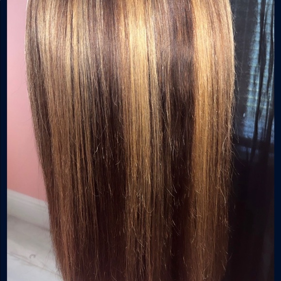 Used highlighted human hair wig 13x4